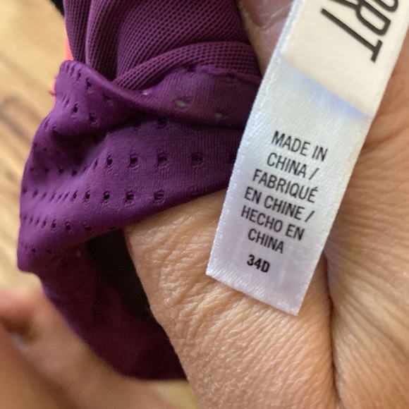 Victoria sport bra size 34D purple and neon orange - Picture 8 of 9